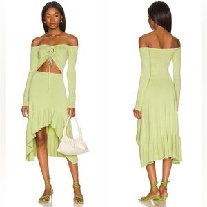 LPA Aarika Off Shoulder High Low Dress
